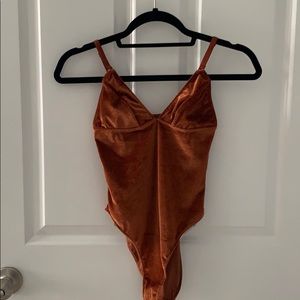 Urban outfitters velvet body suit